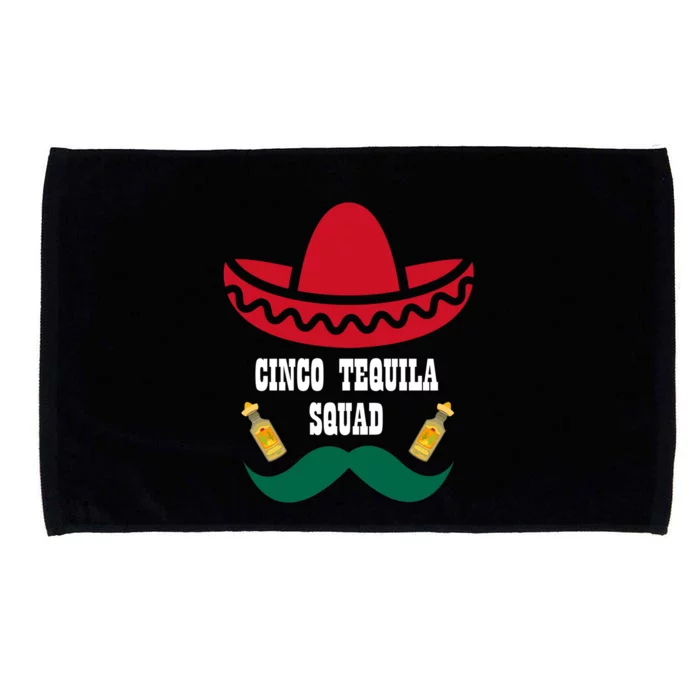 Cinco Tequila Squad Funny De Mayo Costume Cinco De O Gift Microfiber Hand Towel