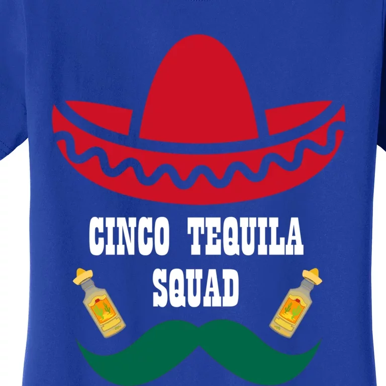 Cinco Tequila Squad Funny De Mayo Costume Cinco De O Gift Women's T-Shirt