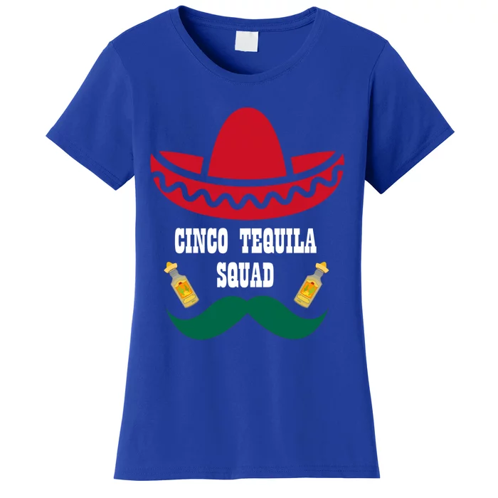 Cinco Tequila Squad Funny De Mayo Costume Cinco De O Gift Women's T-Shirt