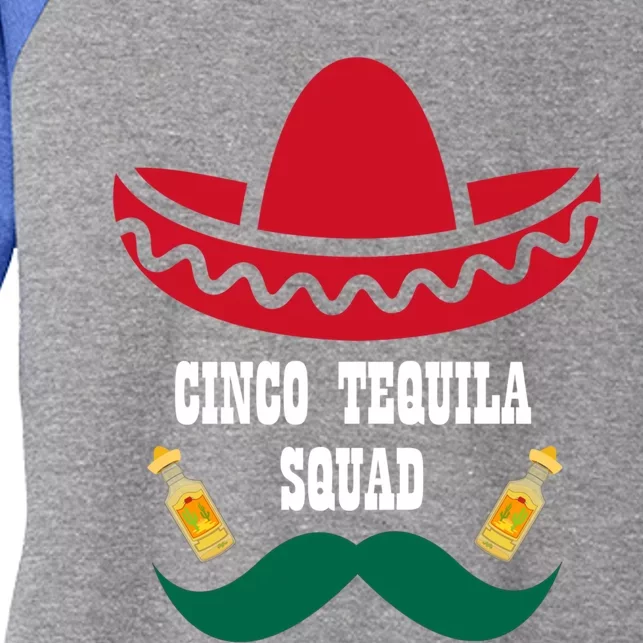 Cinco Tequila Squad Funny De Mayo Costume Cinco De O Gift Women's Tri-Blend 3/4-Sleeve Raglan Shirt