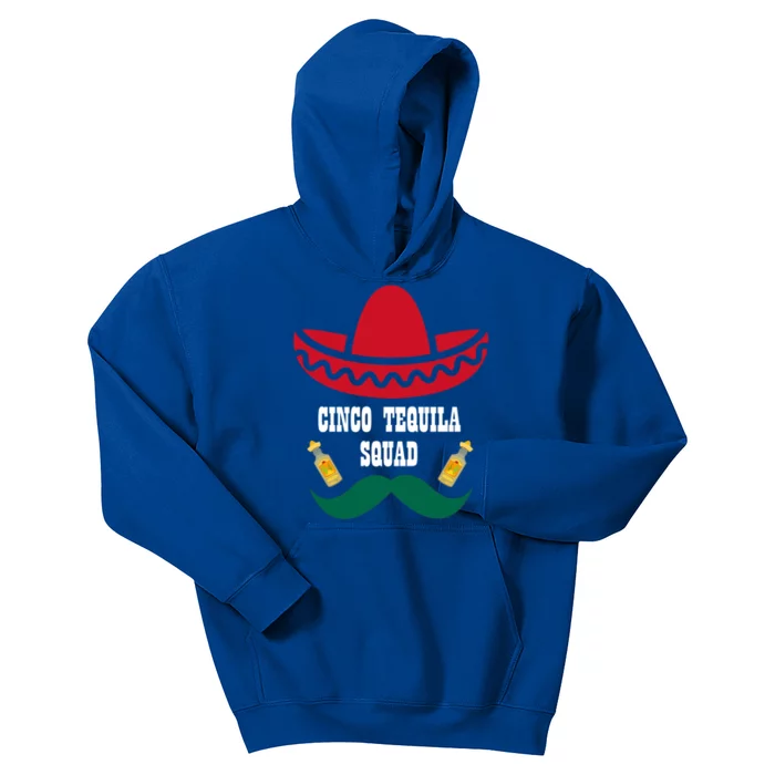 Cinco Tequila Squad Funny De Mayo Costume Cinco De O Gift Kids Hoodie