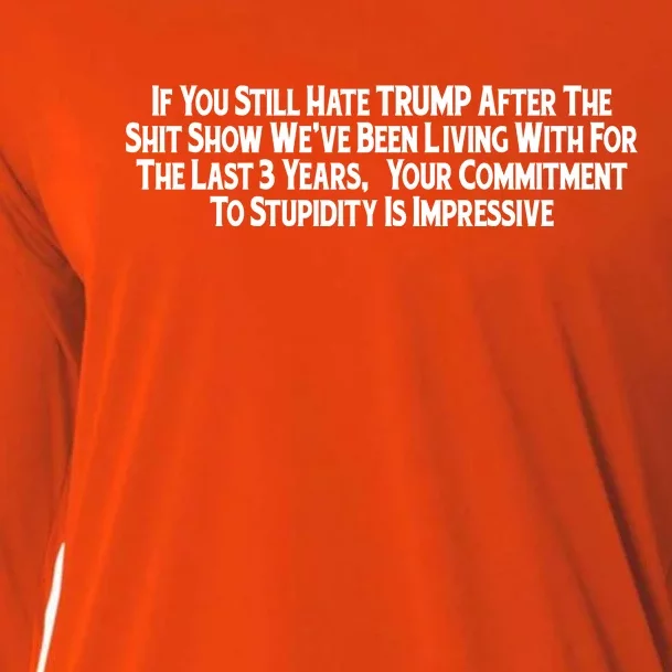 Commitment To Stupidity Trump 2024 Maga Cooling Performance Long Sleeve Crew