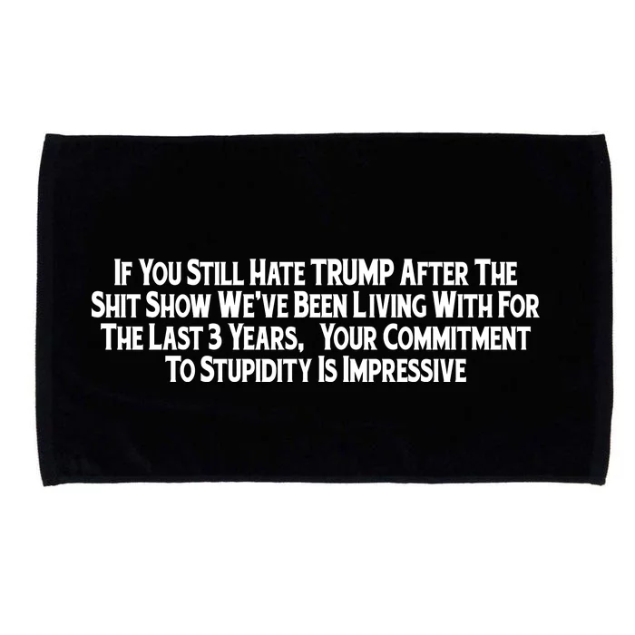 Commitment To Stupidity Trump 2024 Maga Microfiber Hand Towel