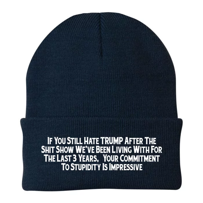 Commitment To Stupidity Trump 2024 Maga Knit Cap Winter Beanie