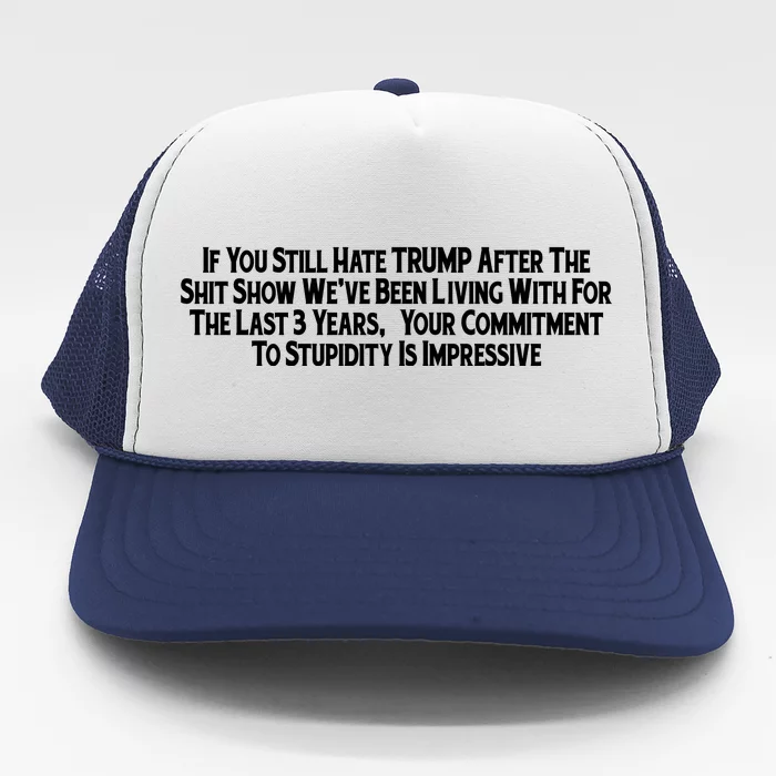 Commitment To Stupidity Trump 2024 Maga Trucker Hat