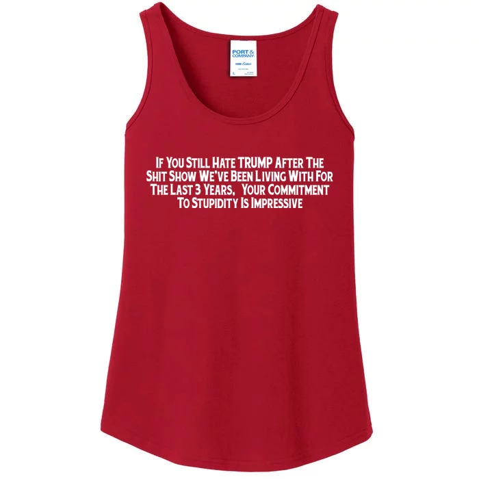 Commitment To Stupidity Trump 2024 Maga Ladies Essential Tank