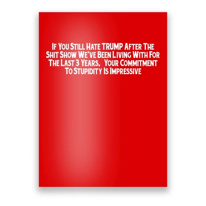 Commitment To Stupidity Trump 2024 Maga Poster