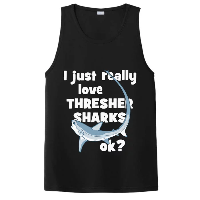 Cute Thresher Shark Performance Tank