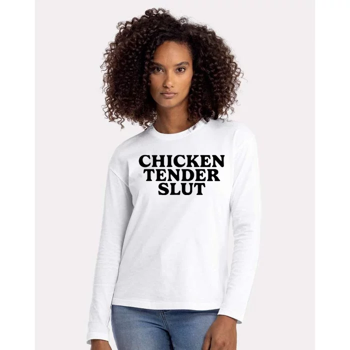 Chicken Tender Slut Womens Cotton Relaxed Long Sleeve T-Shirt