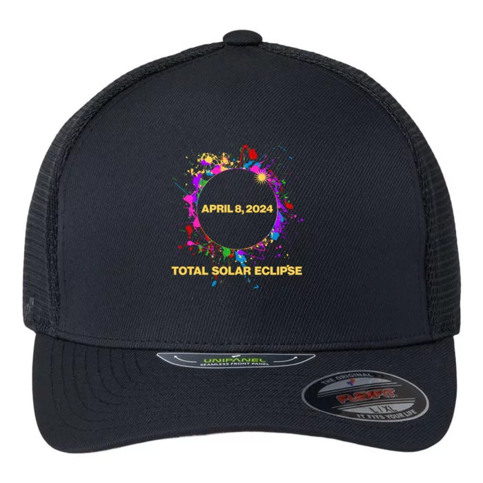 Cool Total Solar Eclipse April 8 2014 Paint Splatter Flexfit Unipanel Trucker Cap