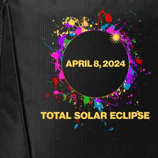 Cool Total Solar Eclipse April 8 2014 Paint Splatter City Backpack