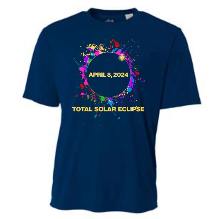 Cool Total Solar Eclipse April 8 2014 Paint Splatter Cooling Performance Crew T-Shirt