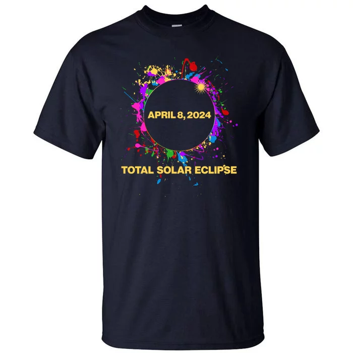 Cool Total Solar Eclipse April 8 2014 Paint Splatter Tall T-Shirt