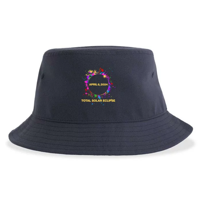 Cool Total Solar Eclipse April 8 2014 Paint Splatter Sustainable Bucket Hat