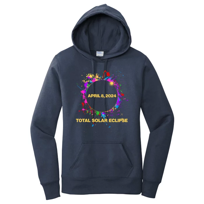 Cool Total Solar Eclipse April 8 2014 Paint Splatter Women's Pullover Hoodie