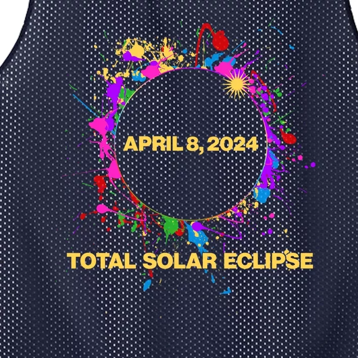 Cool Total Solar Eclipse April 8 2014 Paint Splatter Mesh Reversible Basketball Jersey Tank