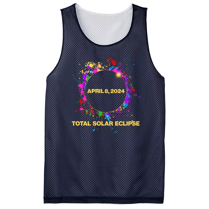 Cool Total Solar Eclipse April 8 2014 Paint Splatter Mesh Reversible Basketball Jersey Tank