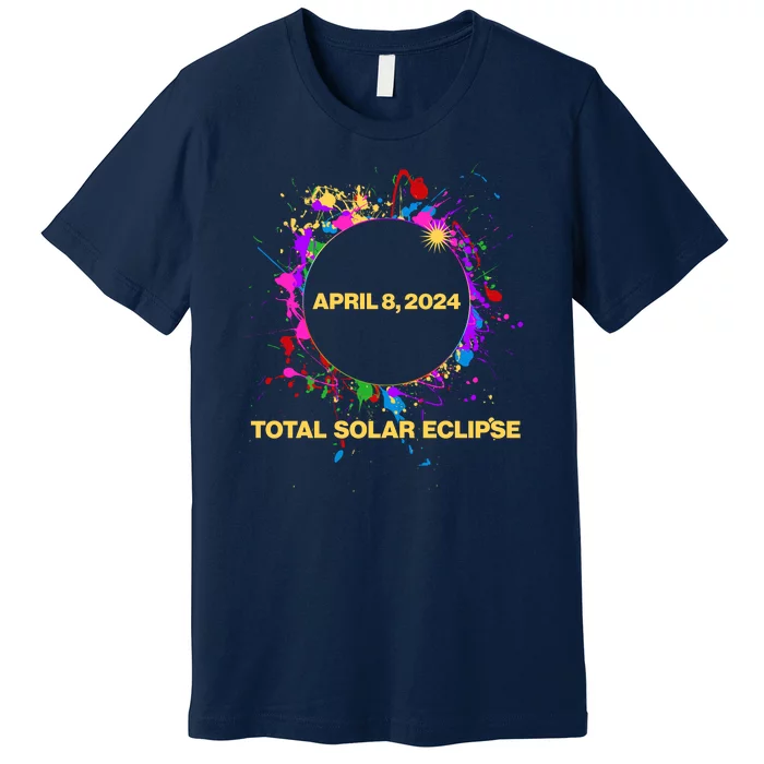 Cool Total Solar Eclipse April 8 2014 Paint Splatter Premium T-Shirt