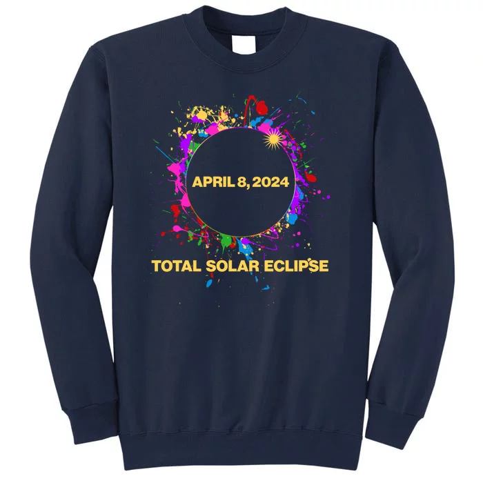 Cool Total Solar Eclipse April 8 2014 Paint Splatter Tall Sweatshirt