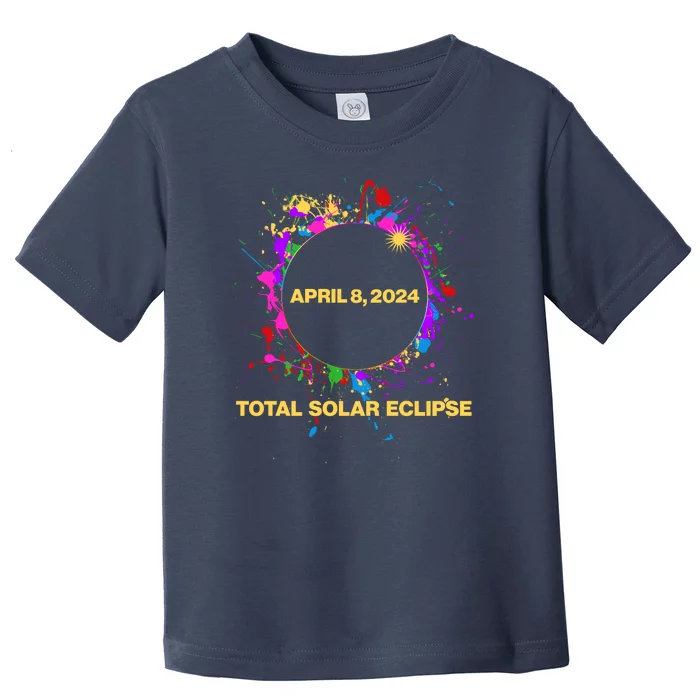 Cool Total Solar Eclipse April 8 2014 Paint Splatter Toddler T-Shirt