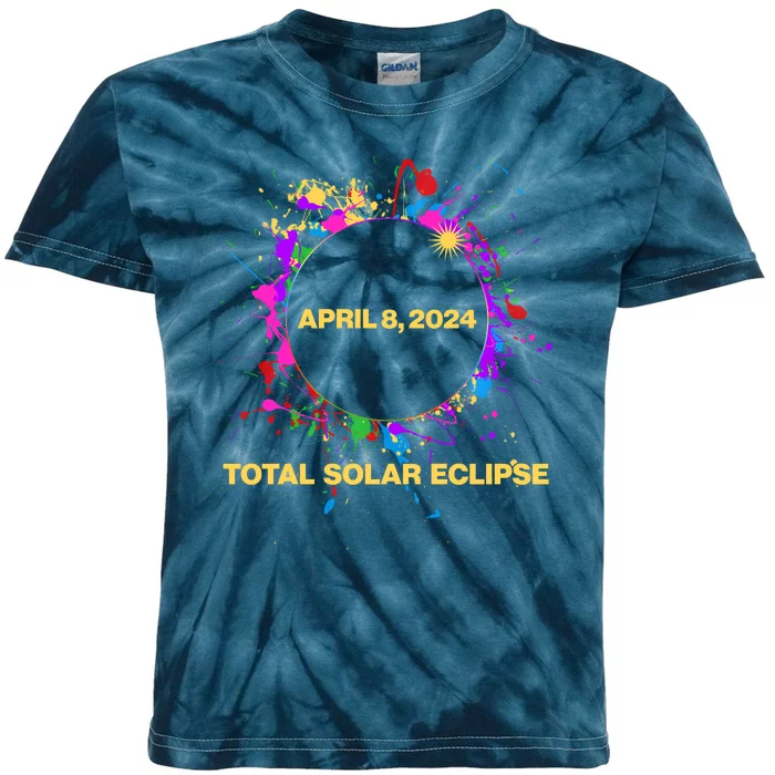 Cool Total Solar Eclipse April 8 2014 Paint Splatter Kids Tie-Dye T-Shirt