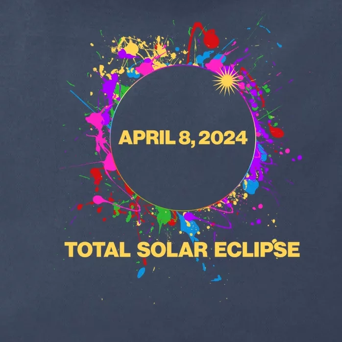 Cool Total Solar Eclipse April 8 2014 Paint Splatter Zip Tote Bag