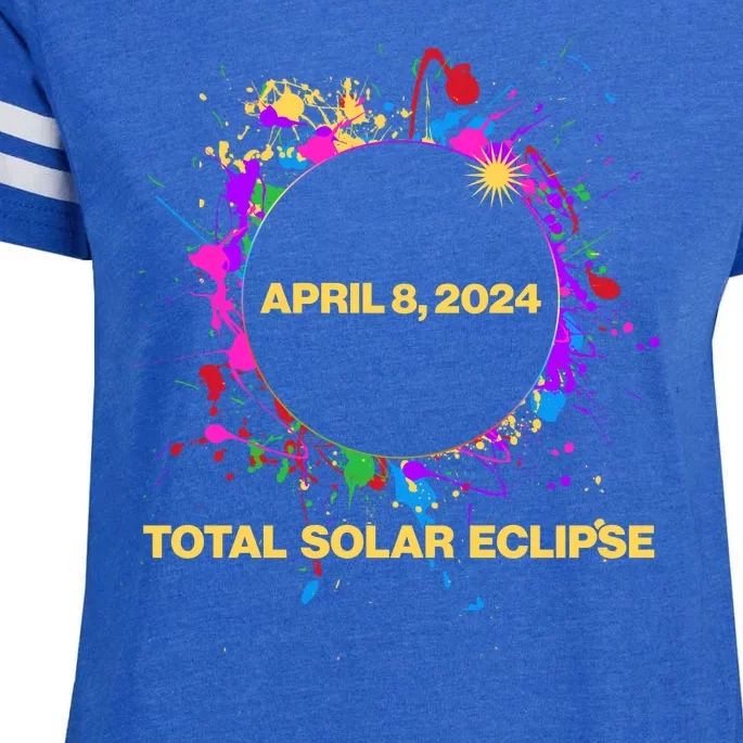 Cool Total Solar Eclipse April 8 2014 Paint Splatter Enza Ladies Jersey Football T-Shirt