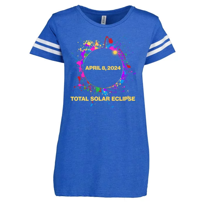 Cool Total Solar Eclipse April 8 2014 Paint Splatter Enza Ladies Jersey Football T-Shirt