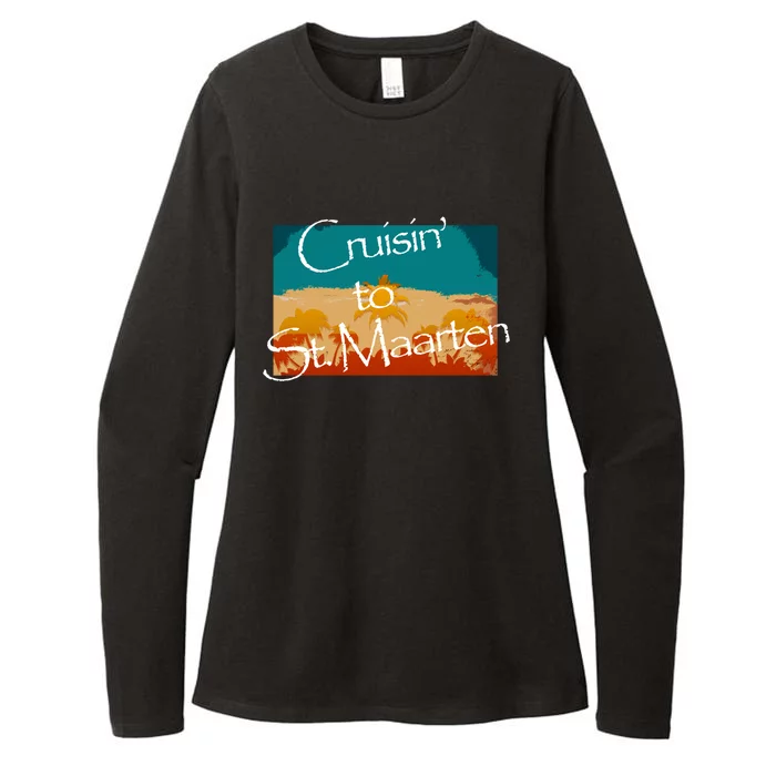 Cruisin To St Maarten Family Cruise Vacation Gift Womens CVC Long Sleeve Shirt