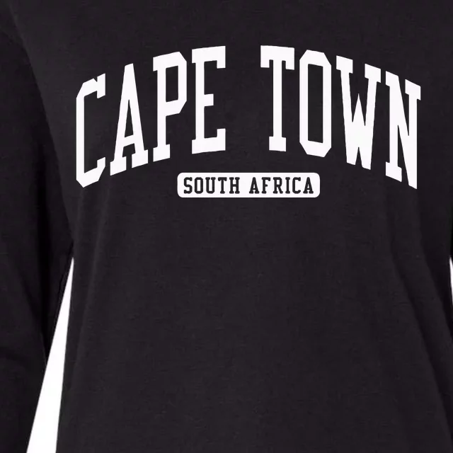 Cape Town South Africa College Womens Cotton Relaxed Long Sleeve T-Shirt