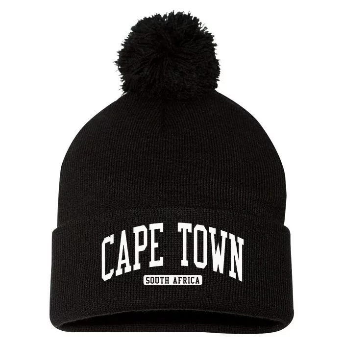 Cape Town South Africa College Pom Pom 12in Knit Beanie