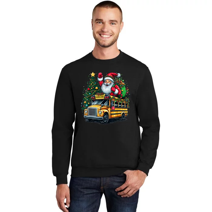 Christmas Tree School Bus Driver Costume Adults Tall Sweatshirt