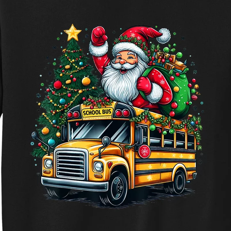 Christmas Tree School Bus Driver Costume Adults Tall Sweatshirt