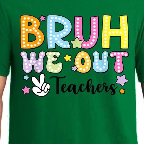 Cute Teacher Summer Bruh We Out Teachers End Of School Year Gift Pajama Set