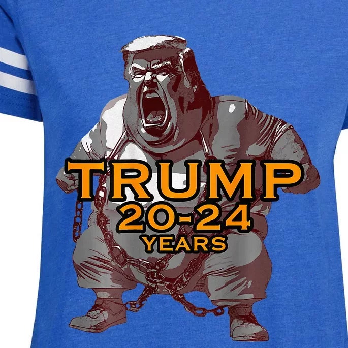 Chunky Trump Screaming In Chains Enza Ladies Jersey Football T-Shirt