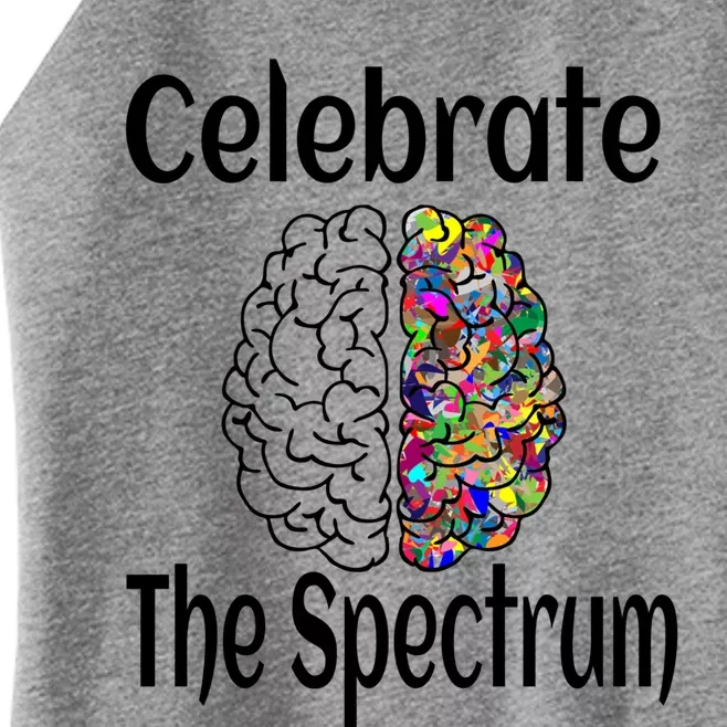 Celebrate The Spectrum Autism Neurodiversity Neurodivergent Funny Gift Women’s Perfect Tri Rocker Tank