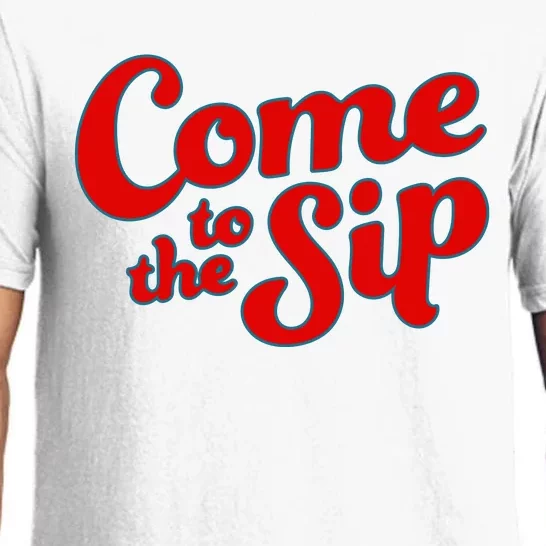 Come To The Sip Red Pajama Set