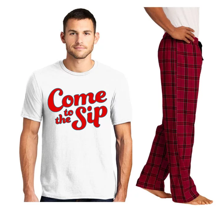 Come To The Sip Red Pajama Set