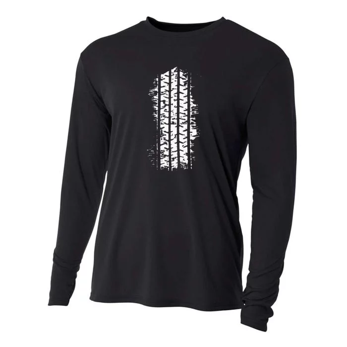 Car Tire Tracks Cooling Performance Long Sleeve Crew