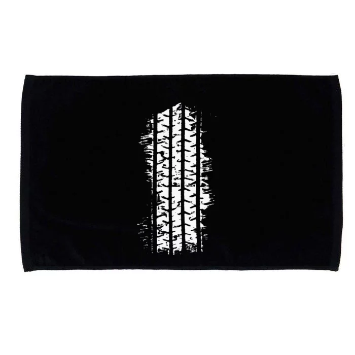 Car Tire Tracks Microfiber Hand Towel