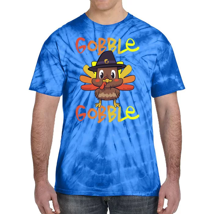 Cute Thanksgiving Turkey Day Gobble Gobble Funny Gift Tie-Dye T-Shirt