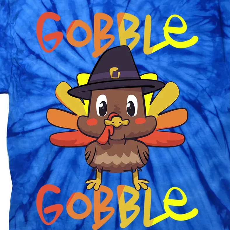 Cute Thanksgiving Turkey Day Gobble Gobble Funny Gift Tie-Dye T-Shirt