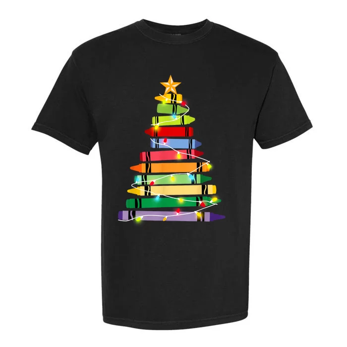 Christmas Tree Teacher Student Xmas Holiday Pajamas Garment-Dyed Heavyweight T-Shirt