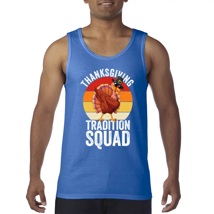 Cute Thanksgiving Tradition Squad Turkey Autumn Fall Gift Tank Top