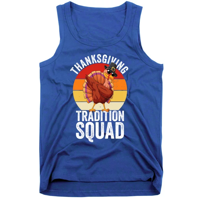 Cute Thanksgiving Tradition Squad Turkey Autumn Fall Gift Tank Top