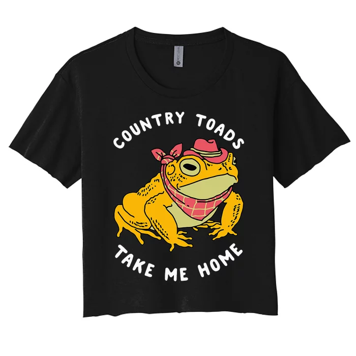 Country Toads Take Me Home Apparel Women's Crop Top Tee