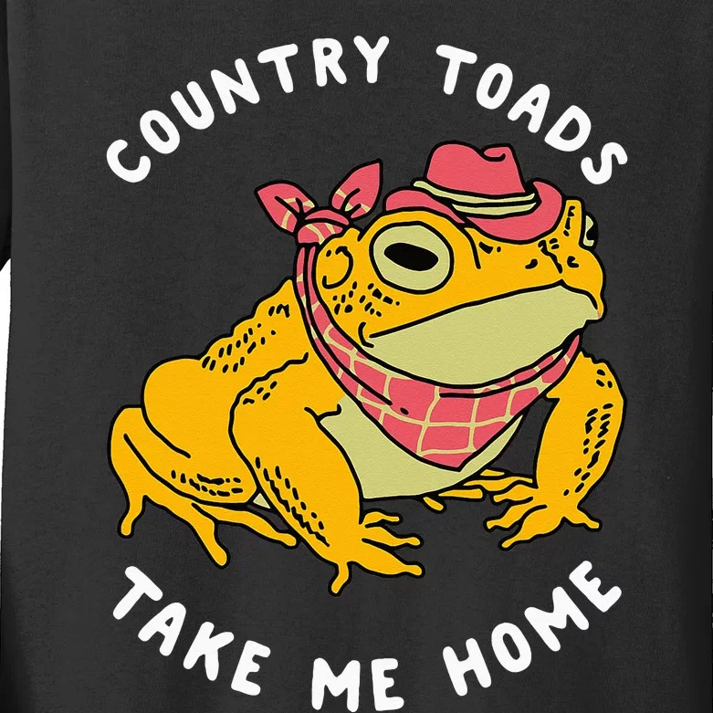 Country Toads Take Me Home Apparel Kids Long Sleeve Shirt