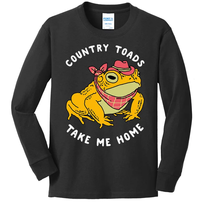 Country Toads Take Me Home Apparel Kids Long Sleeve Shirt