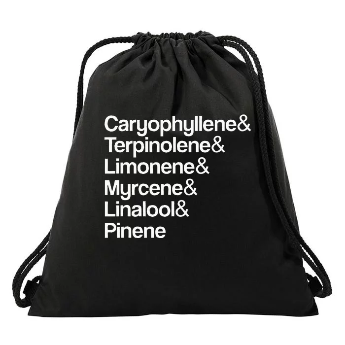 Cannabis Terpenes Terps List Marijuana Smoker Toker 420 Weed Drawstring Bag