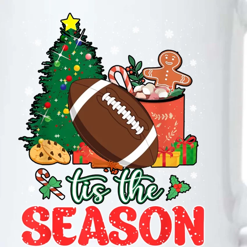 Christmas Tis The Season Football Player Coach Xmas Retro Gift Black Color Changing Mug